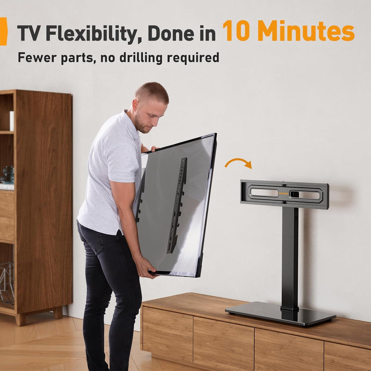 Soporte Universal para TV Perlegear, Ajustable, VESA 400x400, PGTVS26