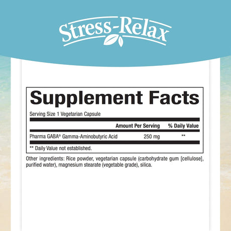 Suplemento Natural Factors Stress-Relax Pharma GABA 250 mg