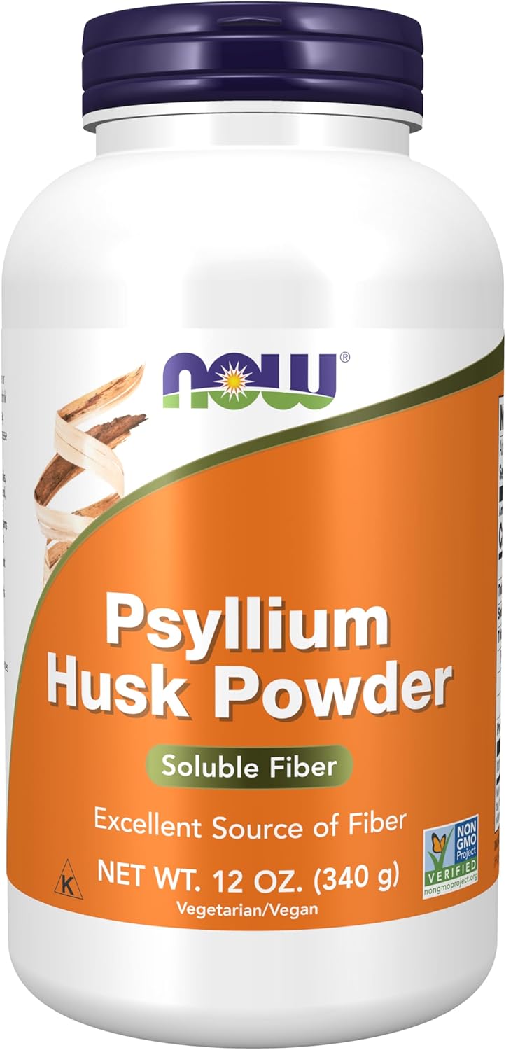 Psyllium Husk Powder 12 oz, NOW Foods, Fibra Soluble, No-GMO