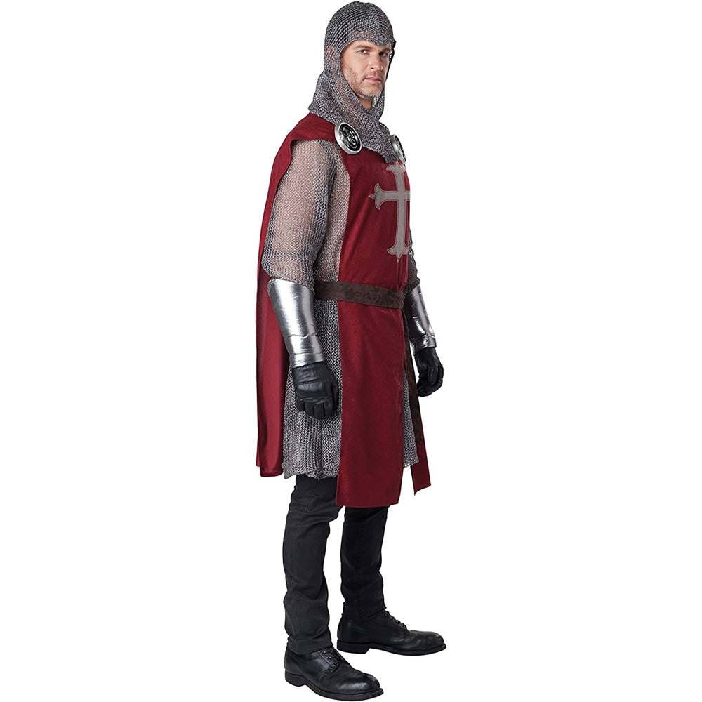 Disfraz adulto de caballero (rojo) talla L/XL