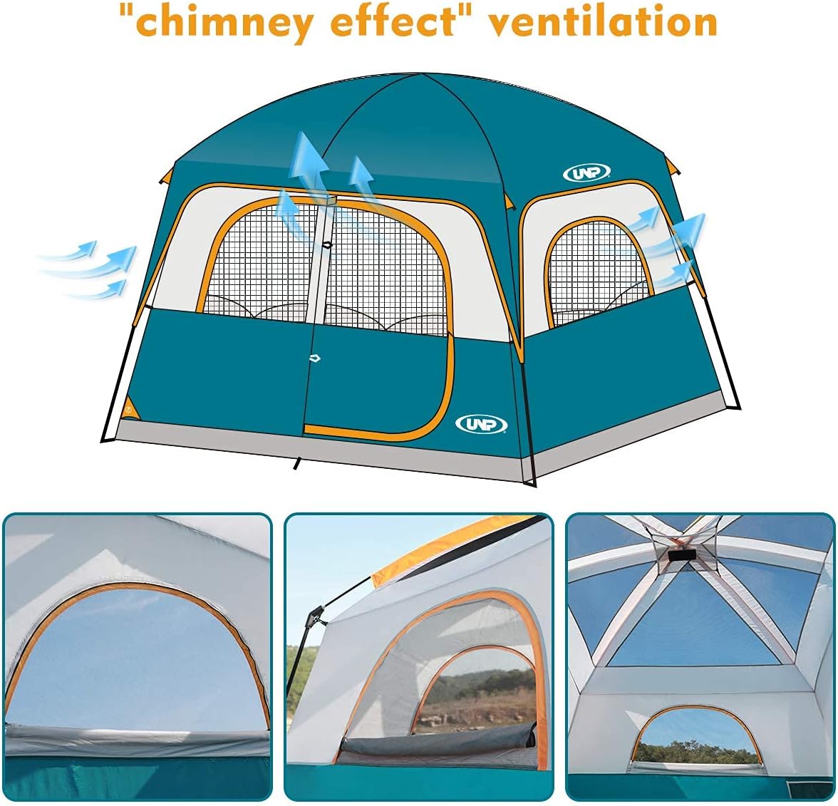 Tienda UNP: Carpa Familiar 6 Personas Impermeable 10'X9