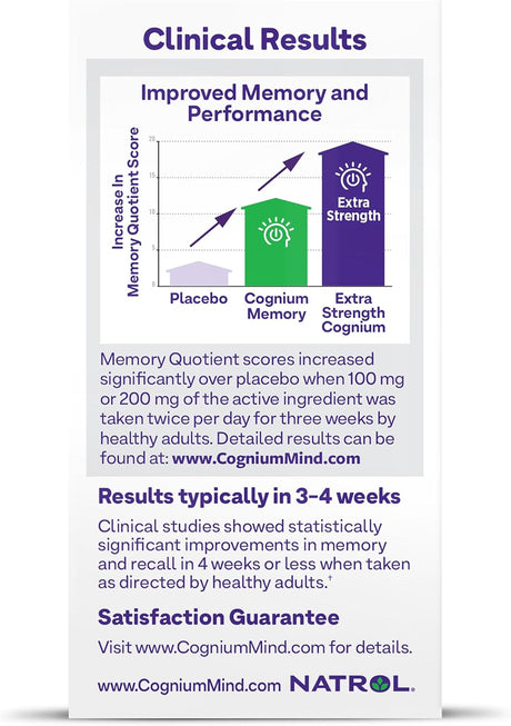 Cognium Extra Fuerte de Natrol, 60 Cápsulas, Paquete de 12