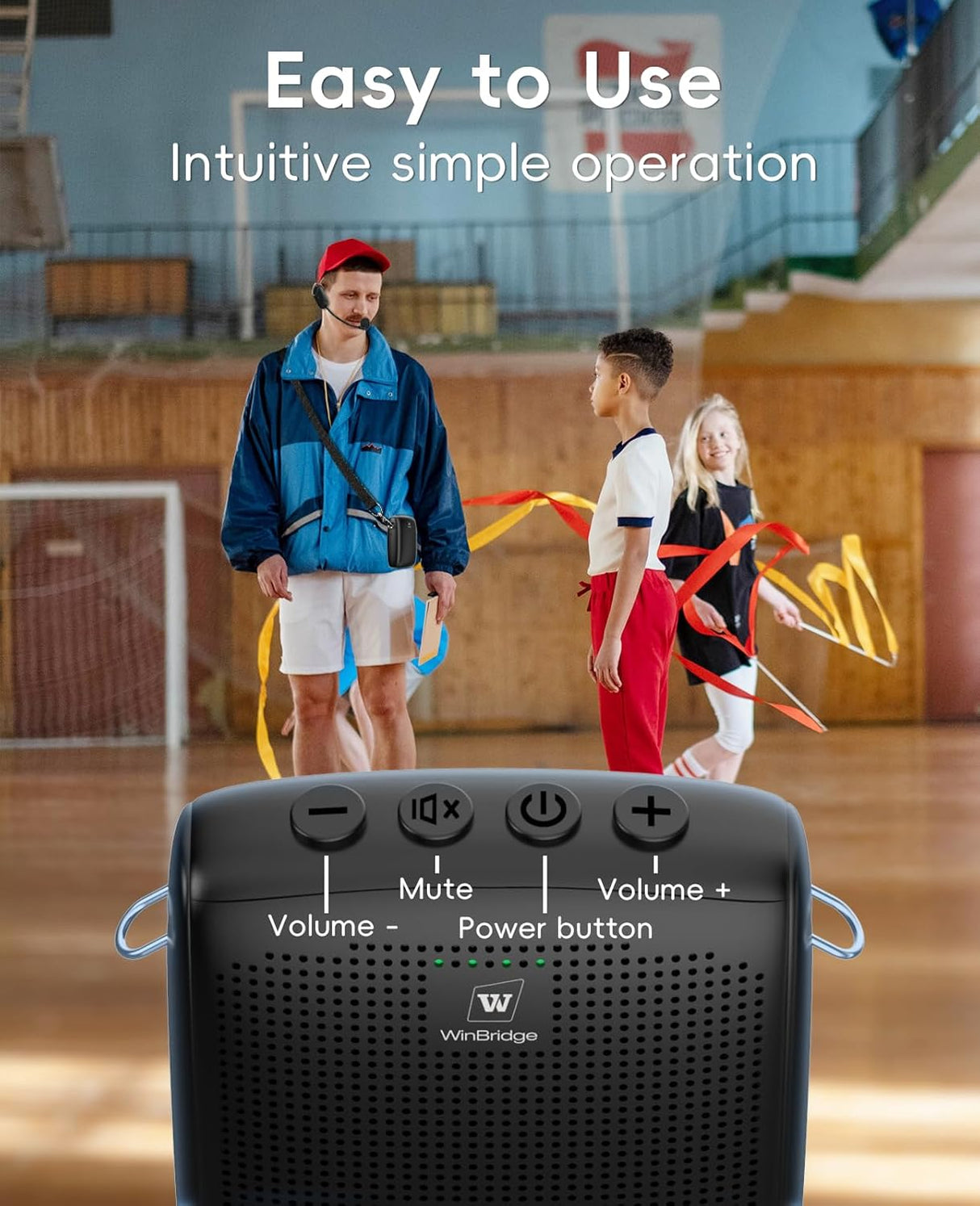 Amplificador de Voz Inalámbrico Mini con 2 Micrófonos Bluetooth
