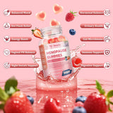 Suplemento Menopausia Sin Azúcar con Black Cohosh,Prebiótico,Red Clove, DIM,Inositol,Arándano,Chasteberry para Menopausia