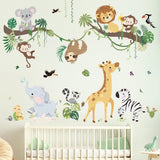Decalmile Stickers Animales Selva para Habitaciones Infantiles