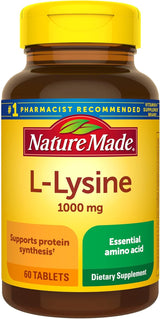 L-Lisina 1000 mg, Suplemento Dietético, Nature Made, 60 Tablas