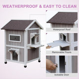 Casa para Gatos Fera, HiCaptain, Exterior, 2 Pisos, Grande