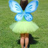 Disfraces de Alas de hada de mariposa alas de ángel azul