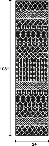 Alfombra Runner Tulum - Diseño Boho Marroquí, Fácil Cuidado, TUL270Z