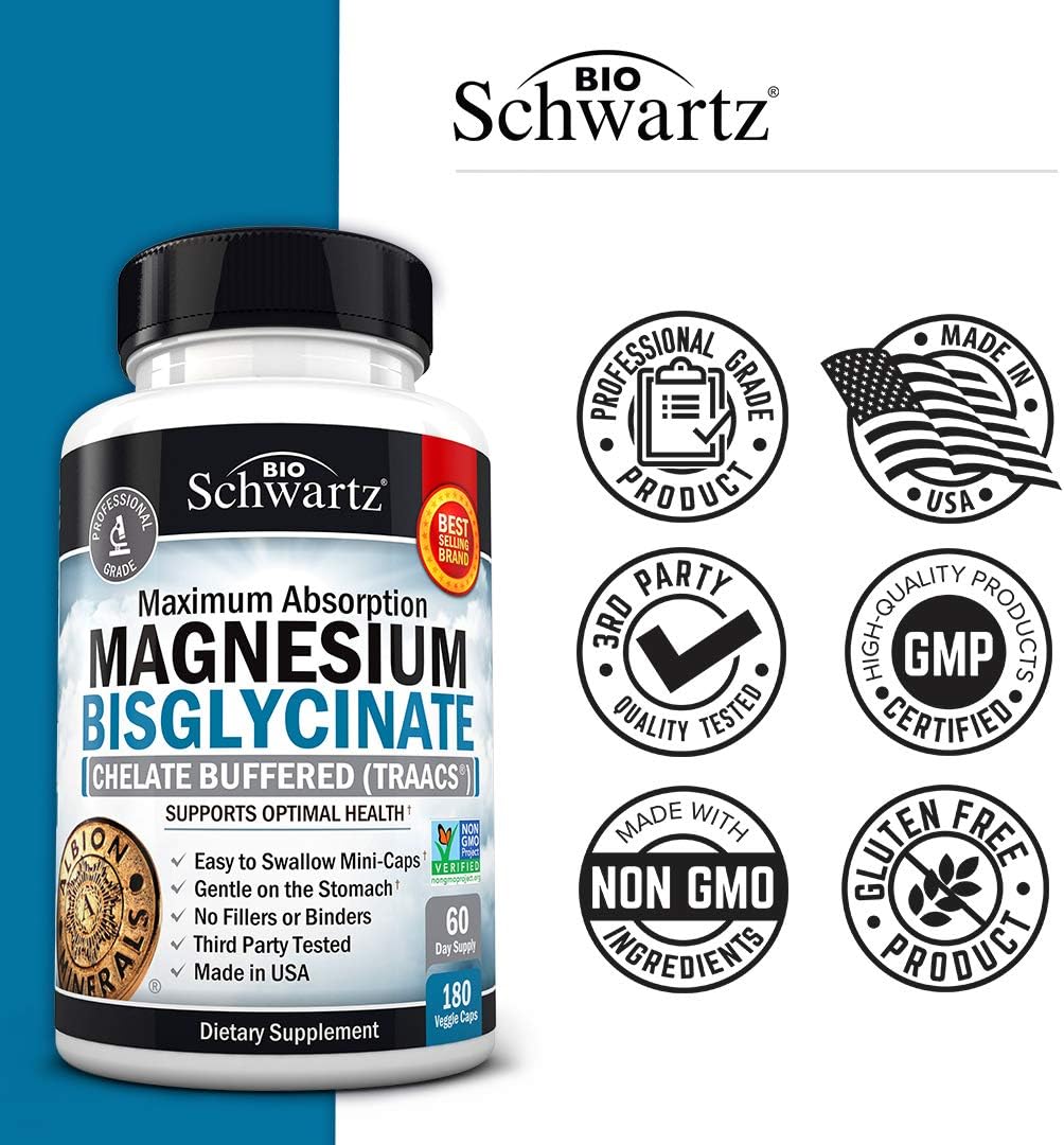 Suplementos Alimenticios de magnesio 100% efecto no laxante