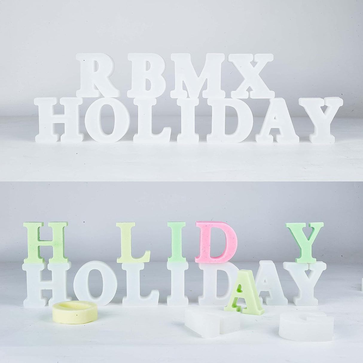 Molde de Letras 2.5 para Resina, 27 Pcs, Ideal para Velas