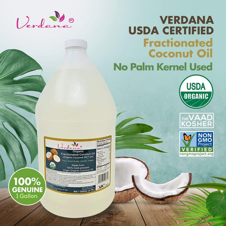 Suplemento Aceite de coco orgánico fraccionado MCT  1 galón