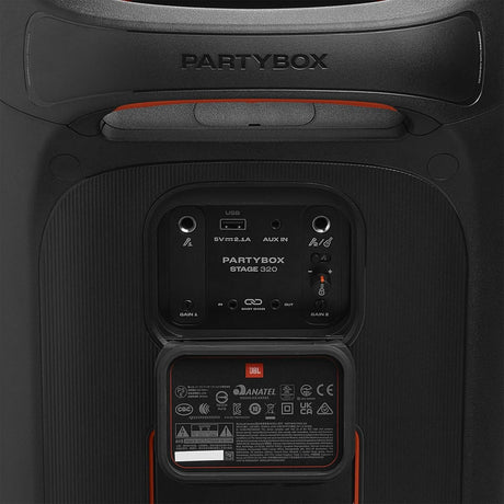 Altavoz portátil JBL PartyBox Stage 320, sonido potente y luces