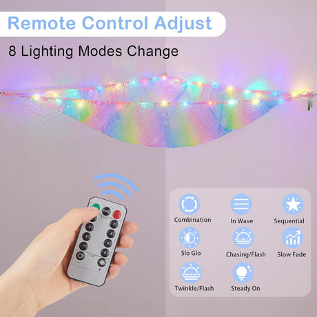 Hamaca para Peluches Basumee con Luz LED, Control Remoto