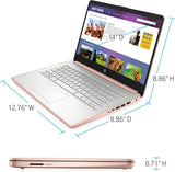 Laptop HP 14 HD, Procesador Intel Quad-Core, 8GB RAM, 576GB