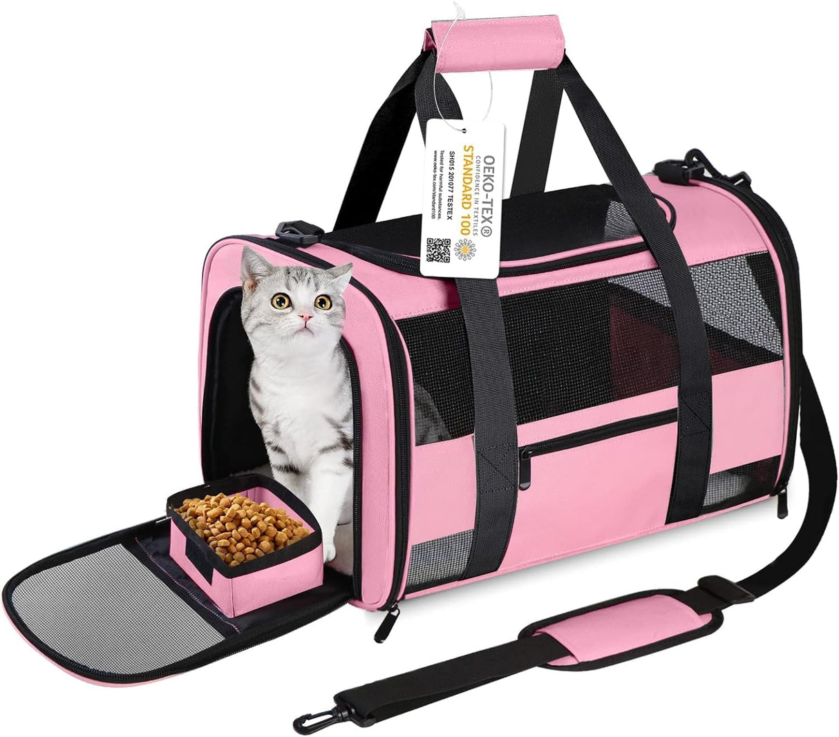 Transportín Suave Oeko-TEX para Gato y Perro Pequeño, TSA