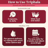 Cápsulas orgánicas de Triphala - Suplemento herbal vegano, adaptógeno