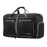 Bolsa de lona plegable de viaje 60L resistente al agua negro