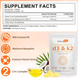 Suplemento de Vitamina D3 K2, 10000 IU, Salud Ósea y Inmunidad