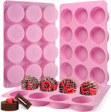 Moldes redondos de silicona para galletas y mini pasteles