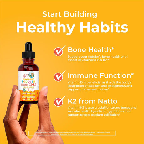 Suplemento Líquido D3 K2 | Vegano, Non-GMO, Gluten Free | 1 Fl Oz