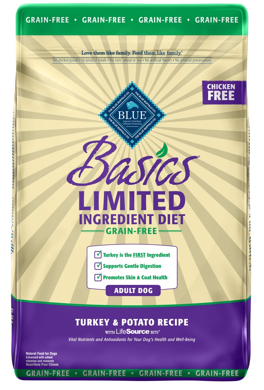 Ingrediente limitado Dieta para adultos Pavo y papa