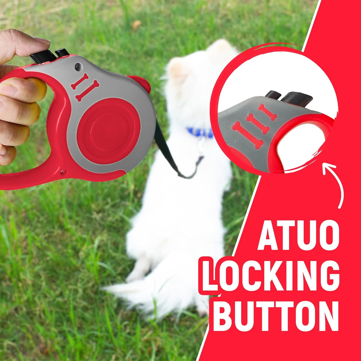 Correa Retráctil Automática con Accesorios para Perros