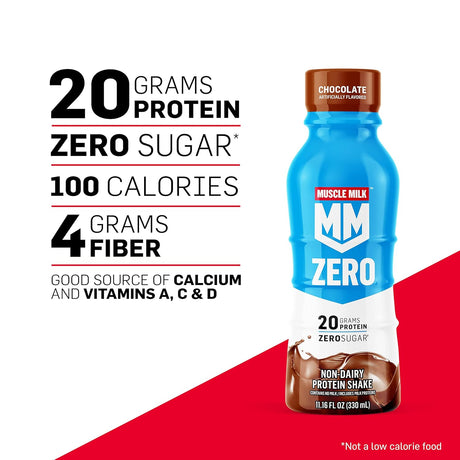 Suplemento Zero Protein Shake, chocolate  12 pack 0.03 onzas