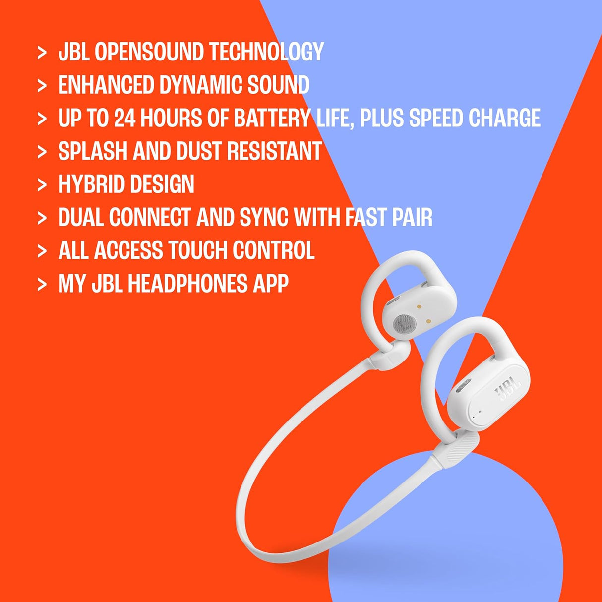 Auriculares JBL SoundGear Sense, True wireless, 24 hrs batería