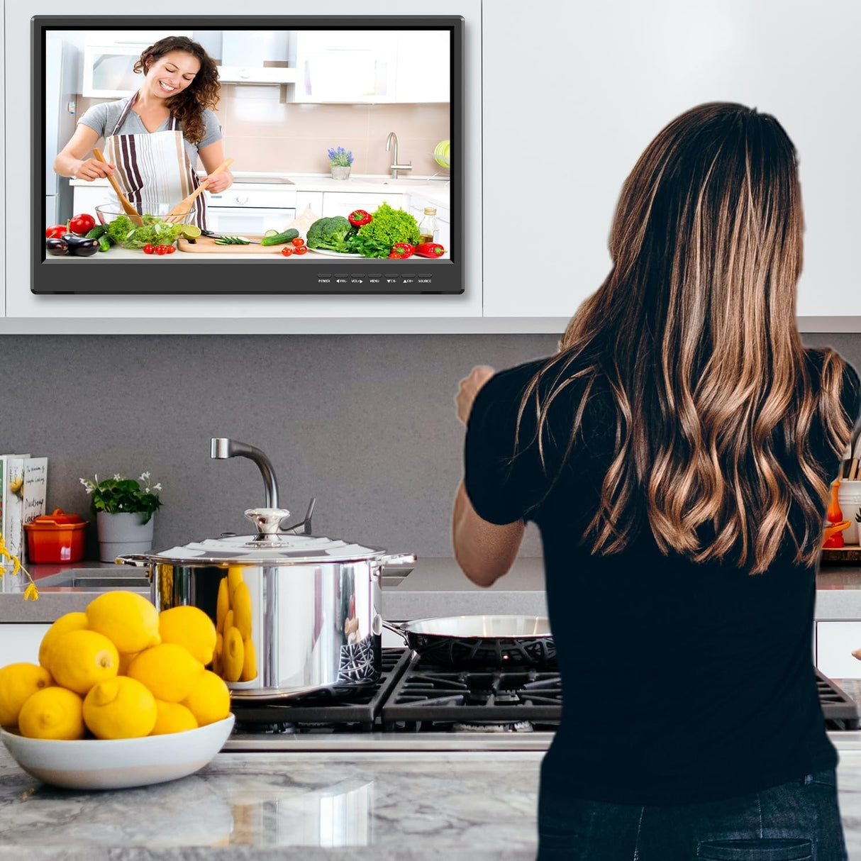 Televisor 19 FHD LED, Pantalla IPS, 12V RV, Doble Sintonizador