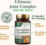 Suplemento de Glucosamina y Condroitina - Soporte Articular 60 Caps