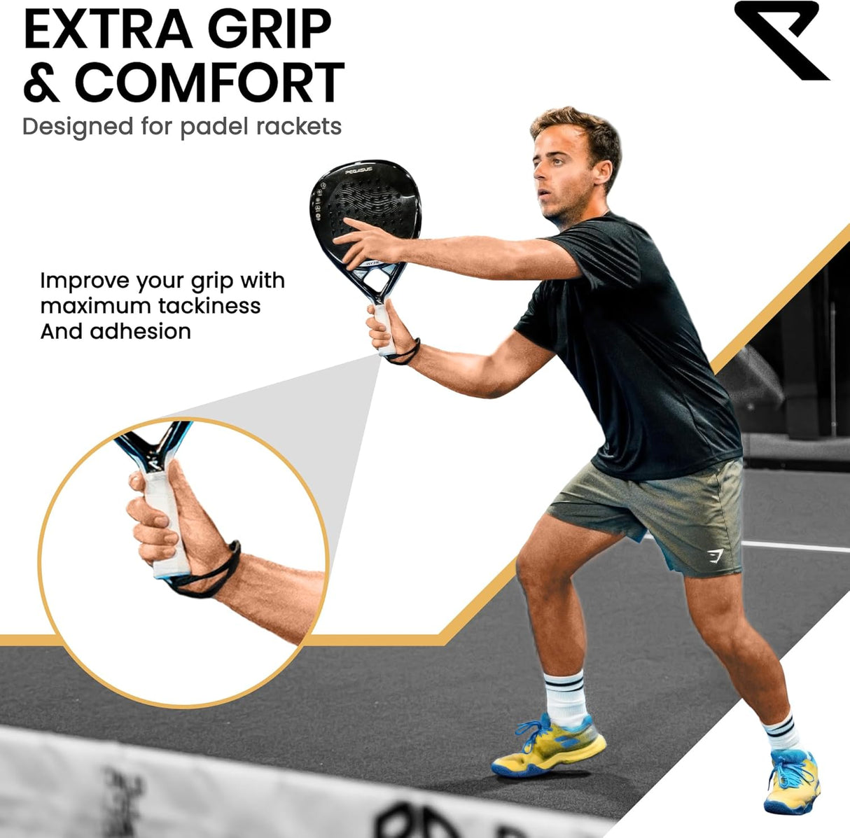 Grip Padel RYZE - Overgrips Antideslizantes y Absorbentes 120 cm