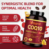 CoQ10 400mg con PQQ y Omega 3, 120 cápsulas