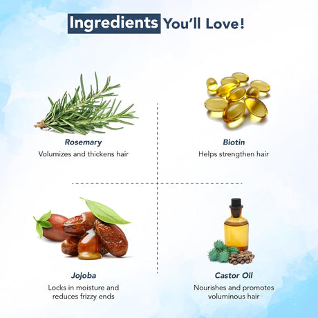 Aceite de Romero 100% Puro con Biotina para Cabello