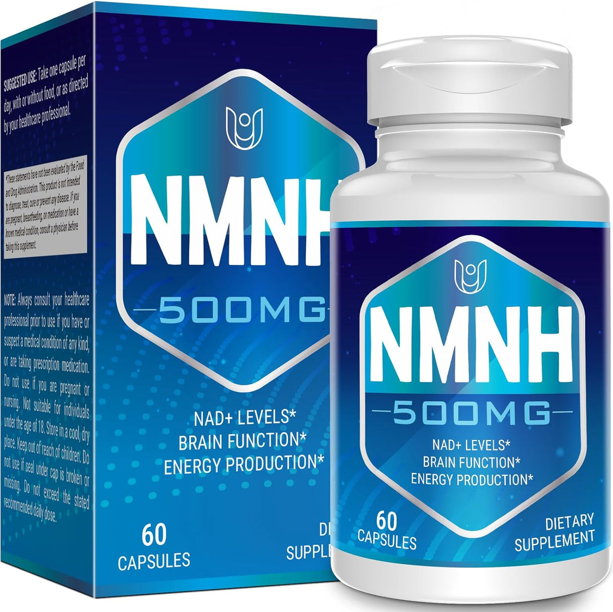 NMNH 500mg Suplemento NAD+ Antienvejecimiento y Energía
