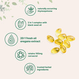 Suplemento  Cápsulas blandas de aceite de orégano de 6000 mg