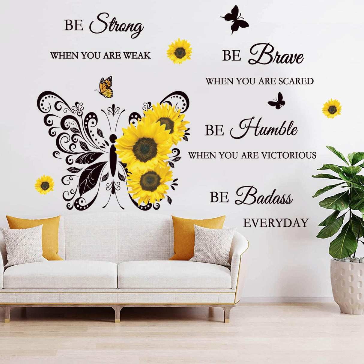 Vinilo Decorativo Inspirational 'Be Strong', 11.5 x 0.6 in