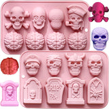 Moldes de Chocolate Halloween - Silicona - Calavera y Tumba (2PCS)