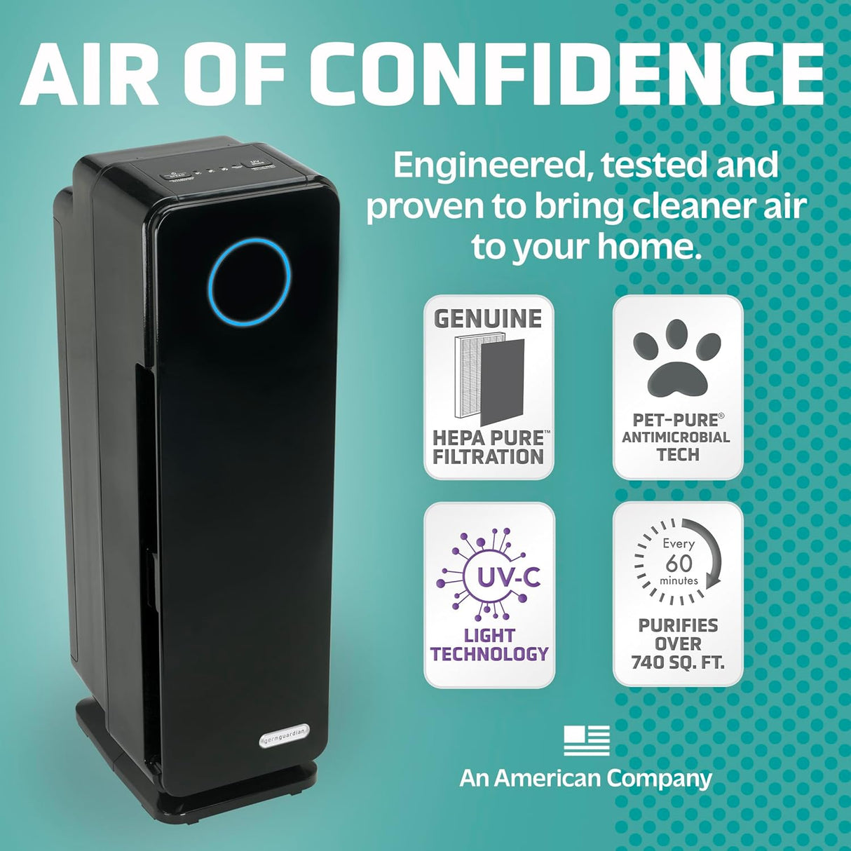 Purificador de Aire 3-en-1 True HEPA con UVC AC4300BPTCA