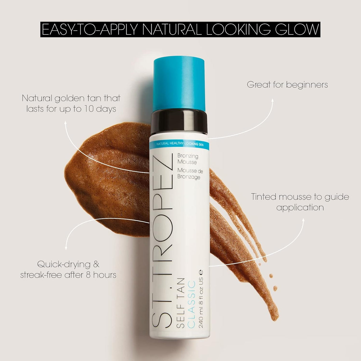 Autobronceador St. Tropez Mousse  8 onzas líquidas Pack 1