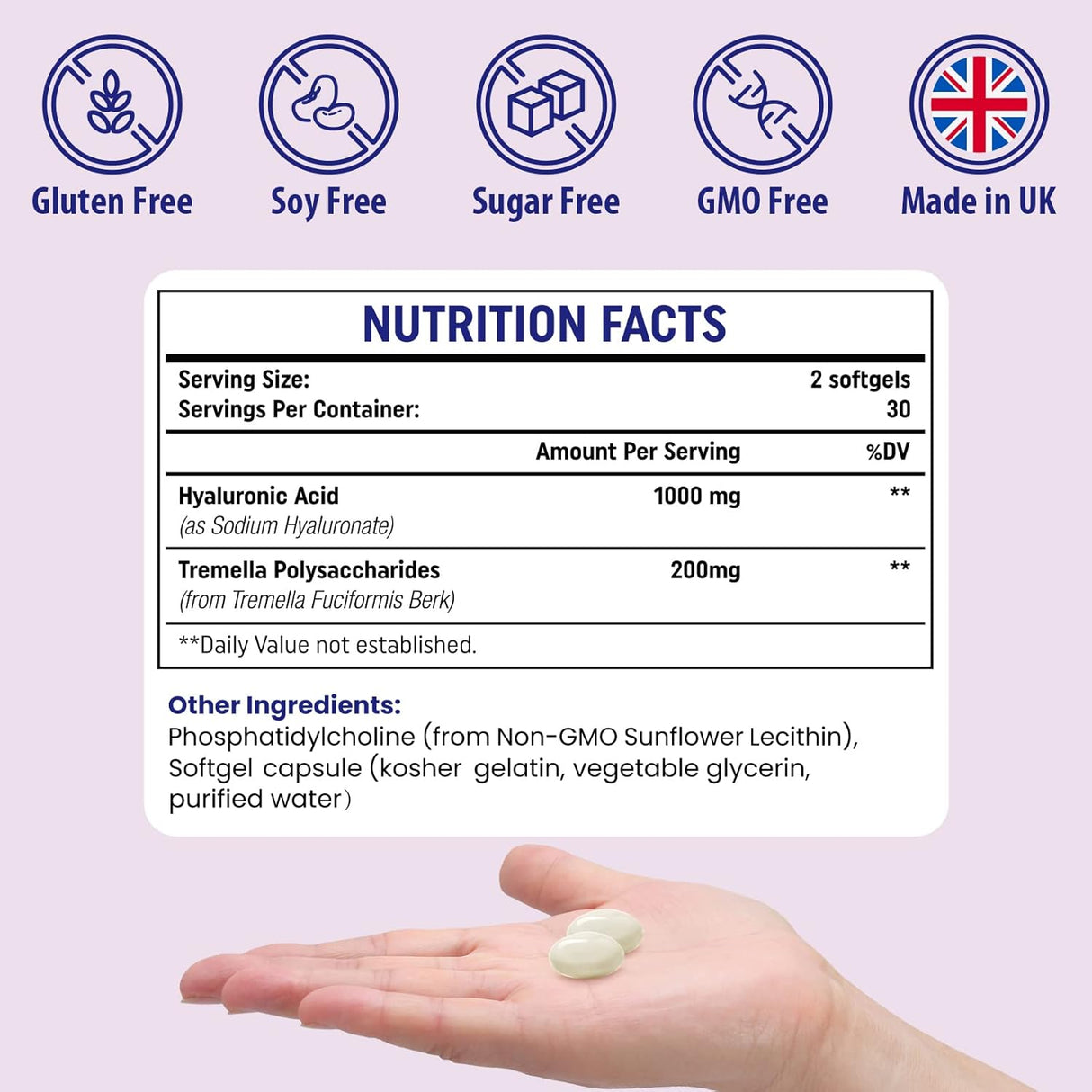 Suplementos de ácido hialurónico liposomal  dietético