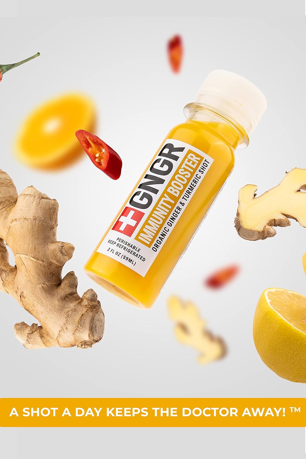 Suplemento apoyo inmunológico natural jugo de jengibre 12und