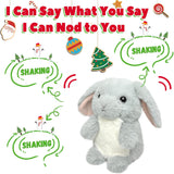 Peluche Hablador Conejo YH YUHUNG, Repite lo que dices, 60 cm
