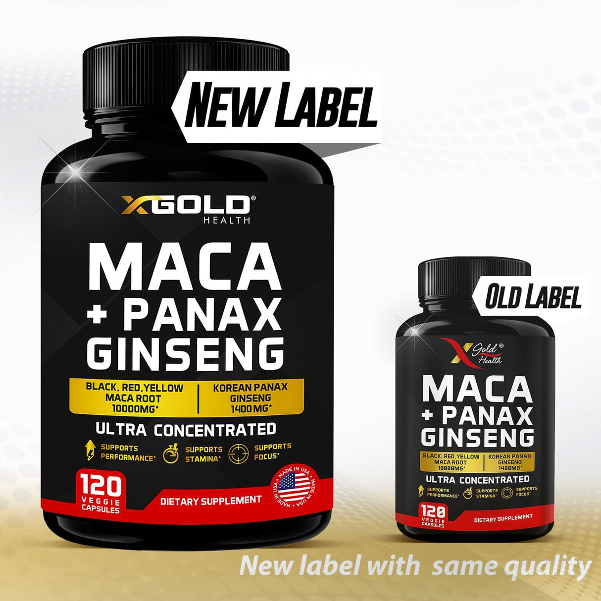 Cápsulas de Maca y Ginseng Panax 10,000mg - Ultra Potente