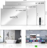 Televisor Espejo 32'' 4K Soulaca, WiFi, Alexa, Bluetooth, 2024