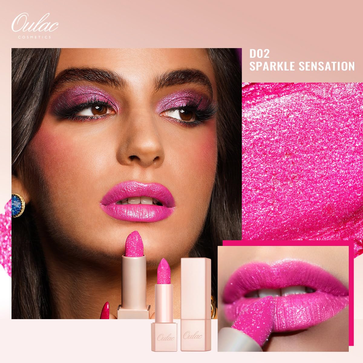Labial Hidratante Vegano, Brillo Infinito, D02 Sparkle Sensation