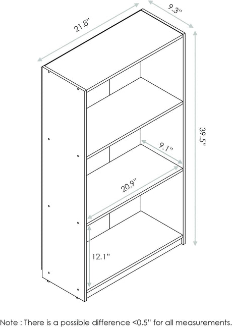 Estantería básica de 3 niveles, modelo 99736DBR