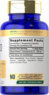 Carlyle CoQ10 200mg | 200 Cápsulas | Vegano, Sin GMO, Sin Gluten