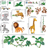 DECOWALL Stickers Animales Selva DSL-8069 para Niños