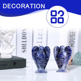 QINJIEJIE Cristales de sodalita azul y blanco, decoración